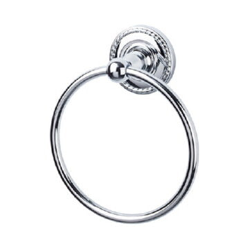 Top Knobs ED5PCF polished chrome towel ring