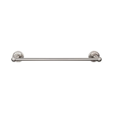 Top Knobs Edwardian Bath Towel Bar 18" Single Rope Backplate, front view