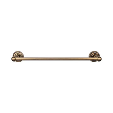 Top Knobs Edwardian Bath Towel Bar 18" Single Rope Backplate, front view