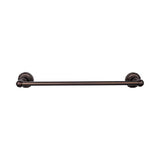 Top Knobs Edwardian Bath Towel Bar 18" Single Rope Backplate, front view