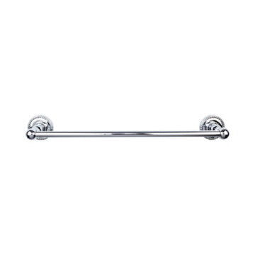 Top Knobs Edwardian Bath Towel Bar 18" Single Rope Backplate, front view