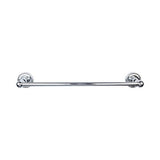 Top Knobs Edwardian Bath Towel Bar 18" Single Rope Backplate, front view