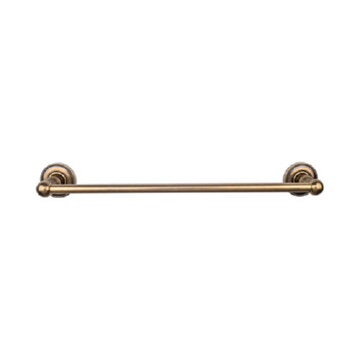 Top Knobs Edwardian Bath Towel Bar 24" Single Beaded Backplate, front view
