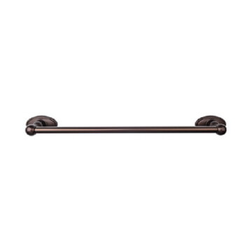 Top Knobs Edwardian Bath Towel Bar 24" Single Oval Backplate, front view