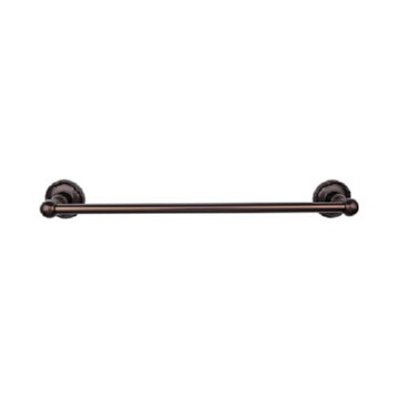 Top Knobs ED8 Edwardian Bath Towel Bar 24" Single Ribbon Backplate, front view