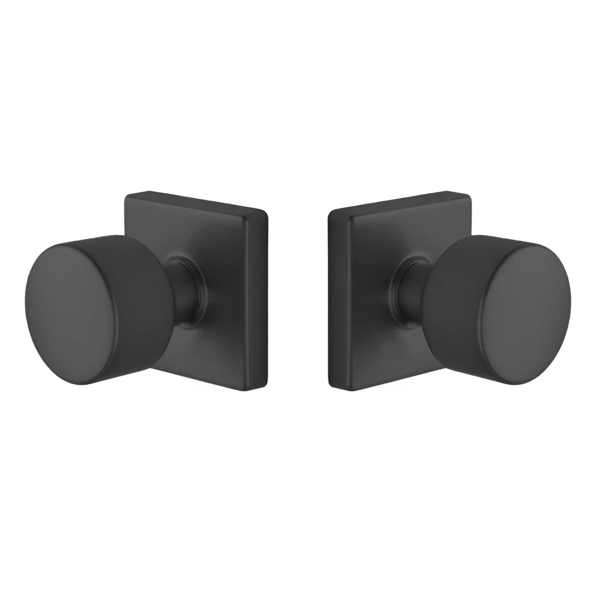 Expressions by Emtek EE3110PGMB Passage Lock with Page Knob and Square Rose in Matte Black