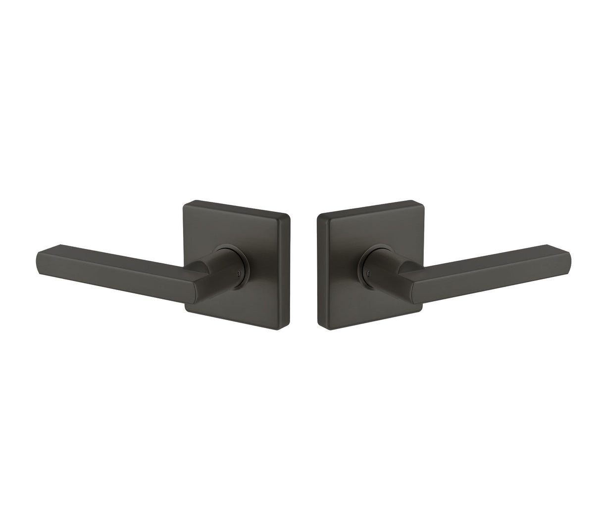 Expressions by Emtek EE3120CLPMB Passage Lock with Clapton Lever and Square Rose in Matte Black