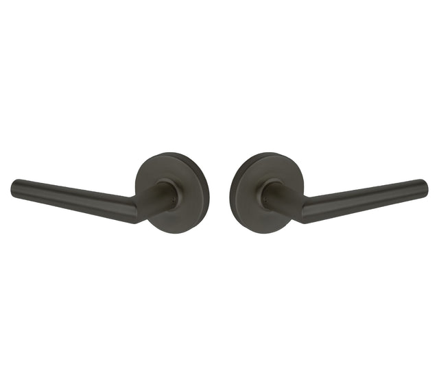 Expressions by Emtek EE3120LENMB Passage Lock with Lennon Lever and Round Rose in Matte Black