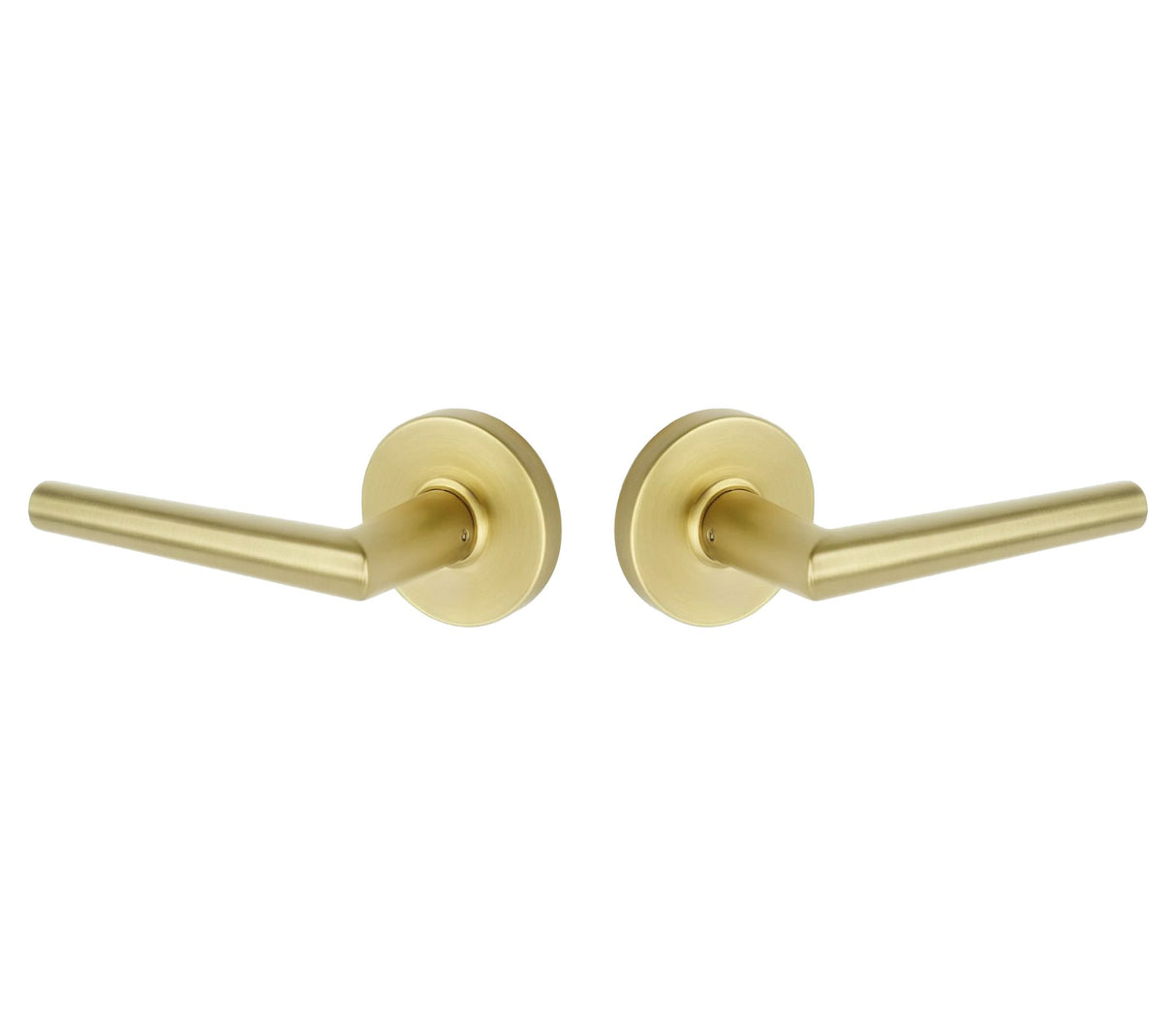Expressions by Emtek EE3120LENMB Passage Lock with Lennon Lever and Round Rose in Satin Brass