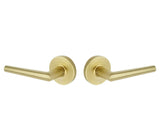 Expressions by Emtek EE3120LENMB Passage Lock with Lennon Lever and Round Rose in Satin Brass