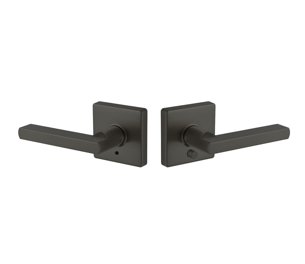 Expressions by Emtek EE3220CLPMB Privacy Lock with Clapton Lever and Square Rose in Matte Black