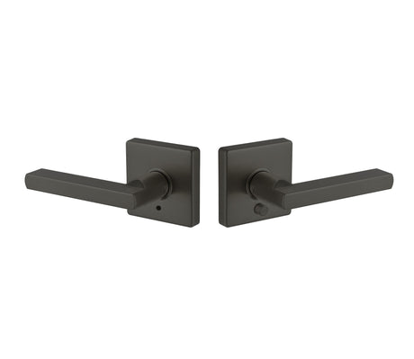 Expressions by Emtek EE3220CLPMB Privacy Lock with Clapton Lever and Square Rose in Matte Black