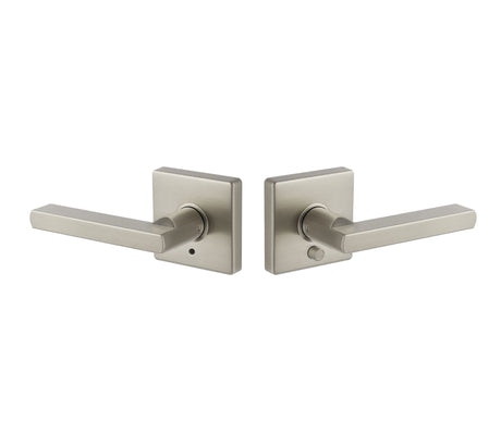 Expressions by Emtek EE3220CLPMB Privacy Lock with Clapton Lever and Square Rose in Satin Nickel