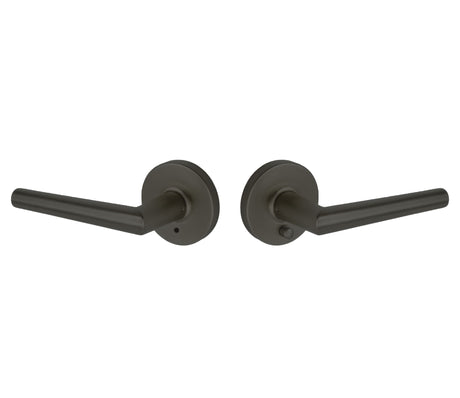 Expressions by Emtek EE3220LENMB Privacy Lock with Lennon Lever and Round Rose in Matte Black