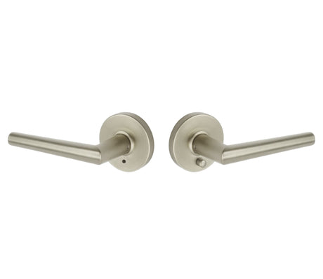 Expressions by Emtek EE3220LENMB Privacy Lock with Lennon Lever and Round Rose in Satin Nickel