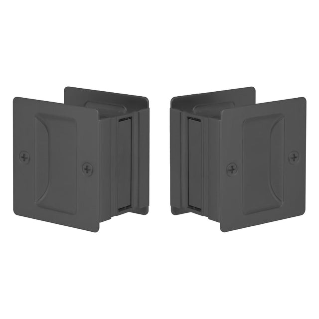 Expressions by Emtek EEPDSQU64MB Square Passage Standard Pocket Door Lock in Matte Black