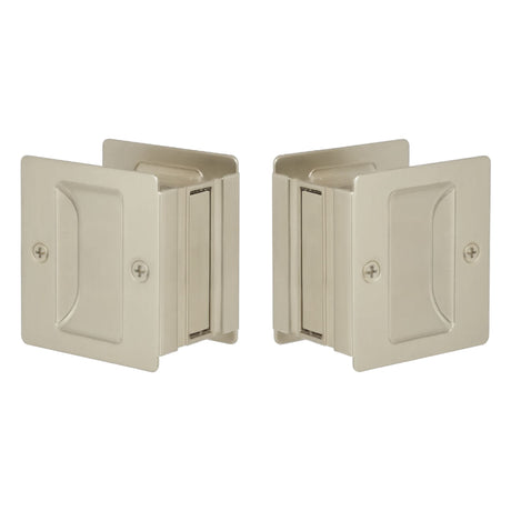Expressions by Emtek EEPDSQU64MB Square Passage Standard Pocket Door Lock in Satin Nickel