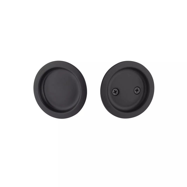 Expressions by Emtek EETPDRND62MB Round Passage Tubular Pocket Door Lock in Matte Black