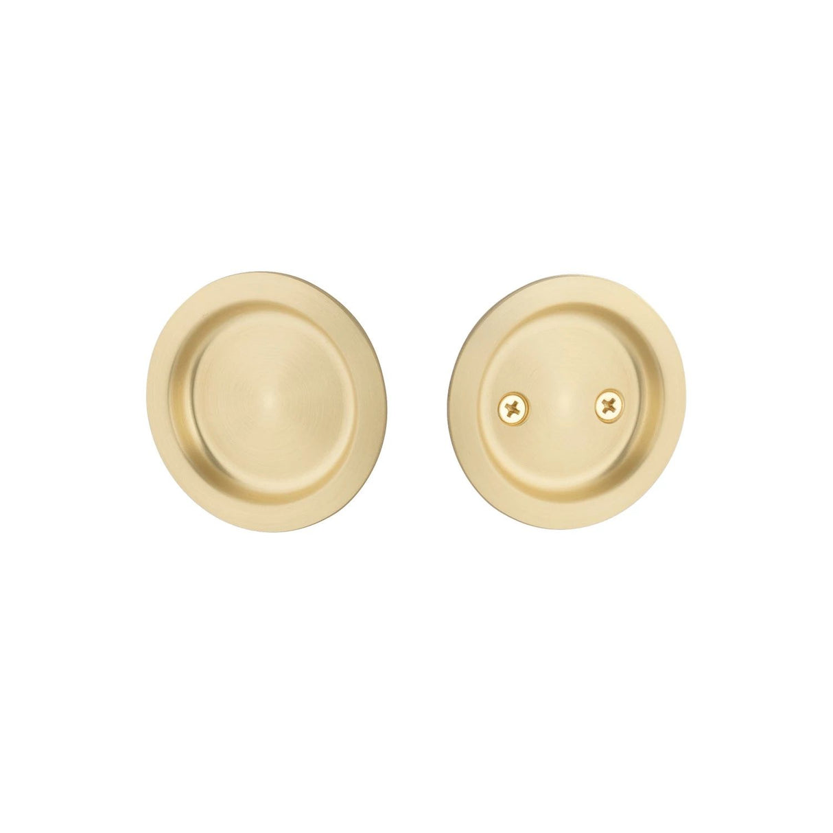 Expressions by Emtek EETPDRND62MB Round Passage Tubular Pocket Door Lock in Satin Brass