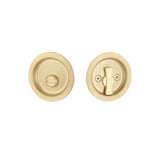 Expressions by Emtek EETPDRND63MB Round Privacy Tubular Pocket Door Lock in Satin Brass