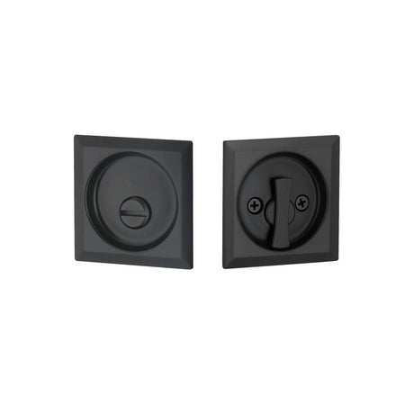 Expressions by Emtek EETPDSQU63MB Square Privacy Tubular Pocket Door Lock in Matte Black
