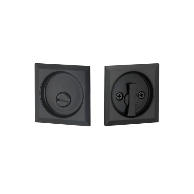 Expressions by Emtek EETPDSQU63MB Square Privacy Tubular Pocket Door Lock in Matte Black