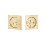 Expressions by Emtek EETPDSQU63MB Square Privacy Tubular Pocket Door Lock in Satin Brass