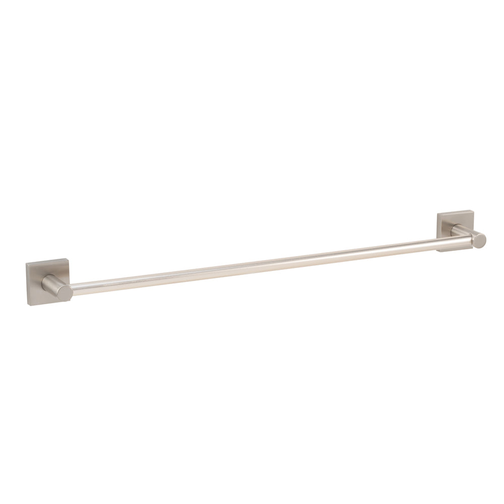GEO GBA-EM2458 24" x 5/8" Modern Towel Bar with 2" x 2" Base - Satin Nickel