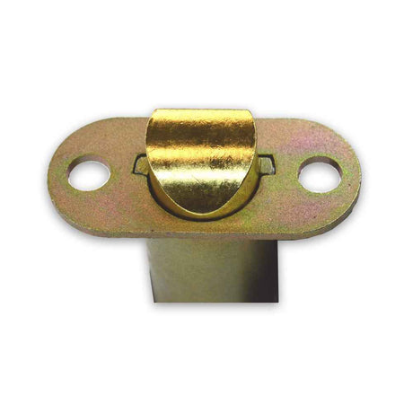 Emtek Degree Gold Privacy Latch 2-3/8" Backset Less Faceplate in Gold