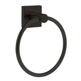 GEO GBA-EMCTR 6-9/16" Modern Metal Circle Towel Ring - Matte Black