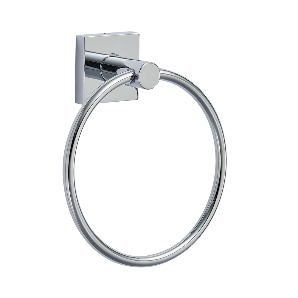 GEO GBA-EMCTR 6-9/16" Modern Metal Circle Towel Ring - Polished Chrome