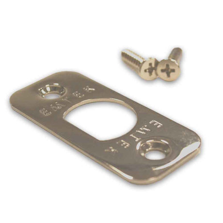 Emtek Corner Faceplate and Screws for Passage or Privacy Latch in Polished Nickel Lifetime