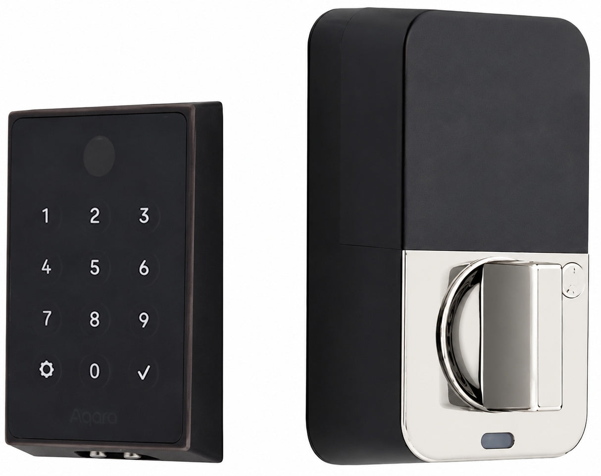 Emtek EMPowered2™ Bluetooth and WiFi Motorized Touchscreen Keyless Deadbolt with 2-3/8" and 2-3/4" Backset for 1-1/2" to 2-1/4" Door- Oil Rubbed Bronze by Lifetime Polished Nickel 
