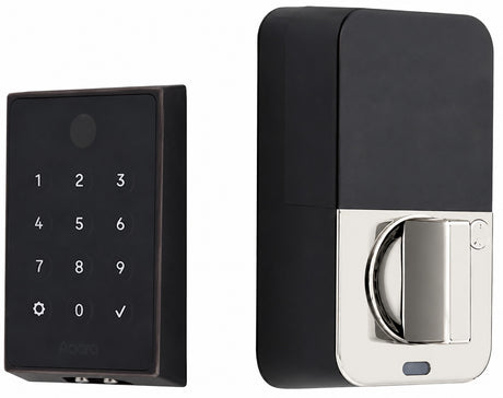 Emtek EMPowered2™ Bluetooth and WiFi Motorized Touchscreen Keyless Deadbolt with 2-3/8" and 2-3/4" Backset for 1-1/2" to 2-1/4" Door- Oil Rubbed Bronze by Lifetime Polished Nickel 