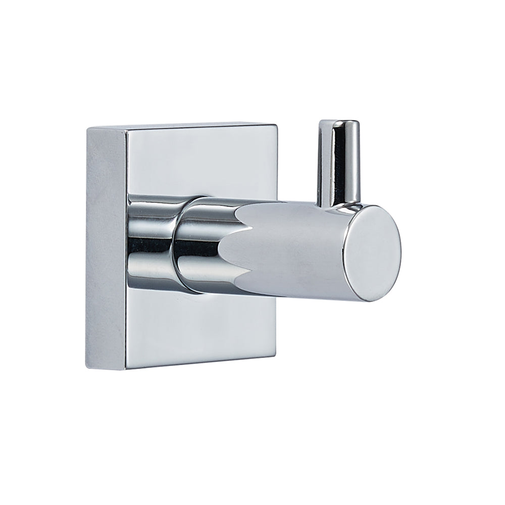 GEO GBA-EMSRH 2" x 2-1/8" Modern Single Robe Hook - Polished Chrome