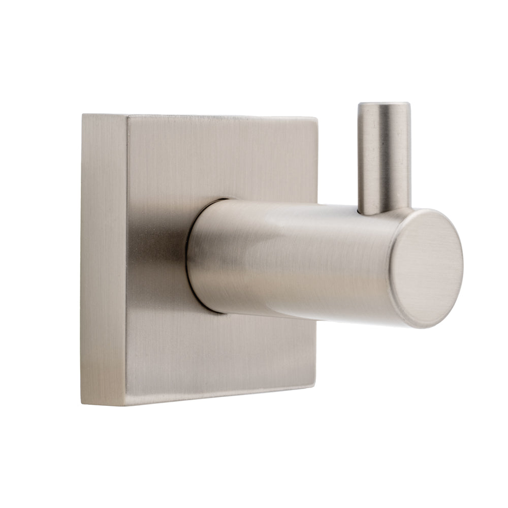 GEO GBA-EMSRH 2" x 2-1/8" Modern Single Robe Hook - Satin Nickel