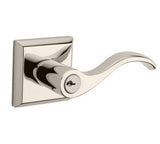 Baldwin ENCURTSR055 bright nickel keyed entry door lever