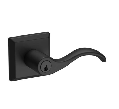 Baldwin ENCURTSR190 satin black keyed entry door lever