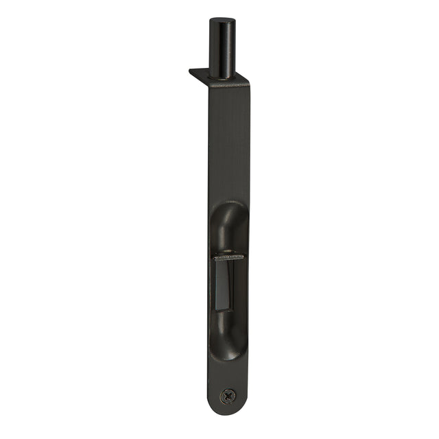 GEO GBH-FB6 6" Flush Bolt Round Corner - Steel - Matte Black
