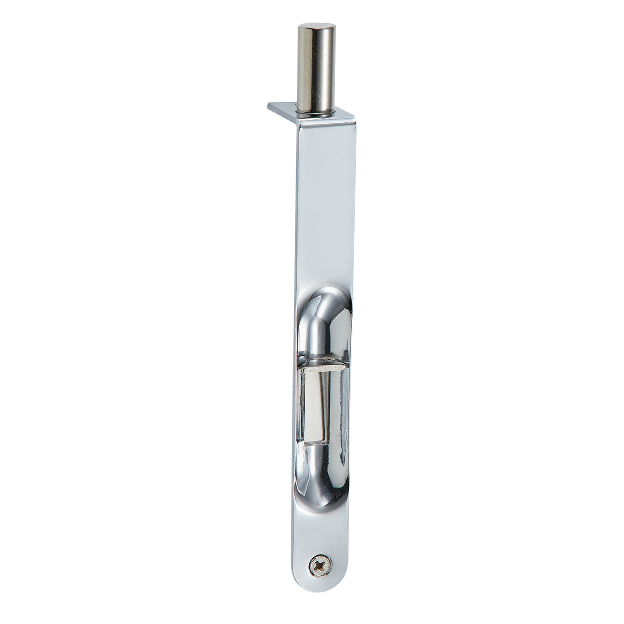 GEO GBH-FB6 6" Flush Bolt Round Corner - Steel - Polished Chrome