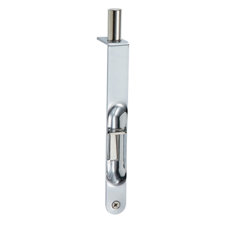 GEO GBH-FB6 6" Flush Bolt Round Corner - Steel - Polished Chrome