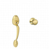 Schlage FE285PLY505PLY FE285-PLY-PLY Plymouth Lower Handle Set for Electronic Keypad with Plymouth Interior Knob Lifetime Polished Brass
