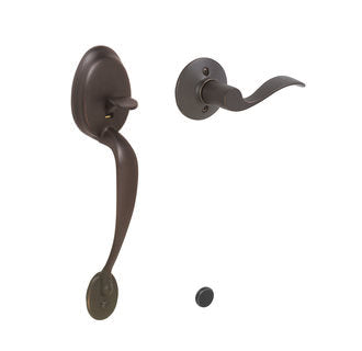 Schlage FE285PLY620ACCLH antique pewter electronic keypad lower half handleset