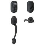 Schlage FE365PLY619FLARH satin nickel electronic keypad handleset