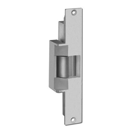 HES FP-310-2-3/4-630 electric strike faceplate in polished brass, additional view