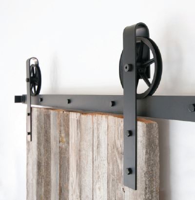 Orca Hardware FTSK-BL-8C black barn door track kit