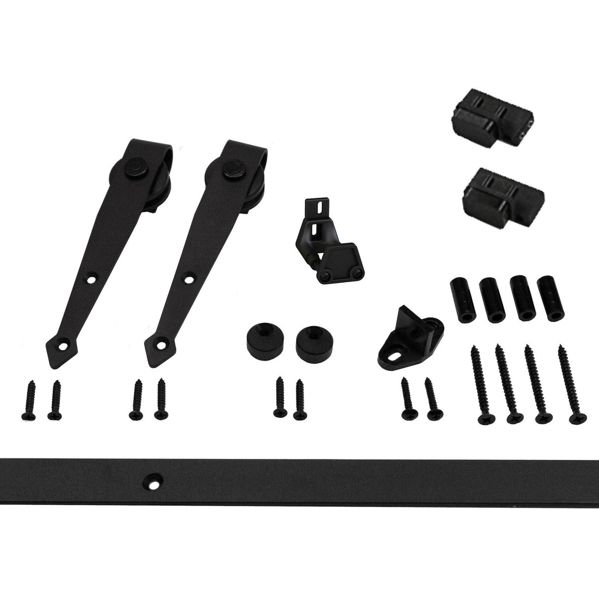 Orca Hardware FTSP-MINI-BL-5 black barn door track kit
