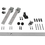 Orca Hardware FTST-MINI-SN-5 satin nickel barn door track kit