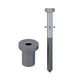 Orca Hardware FTST-SPACER-SS satin stainless steel barn door track spacer
