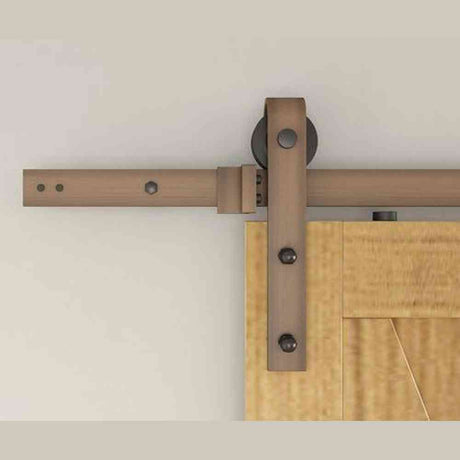 Orca Hardware FTST-VB-6 vintage bronze barn door track kit